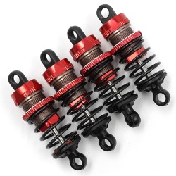 Aluminum Big Bore Go 55mm Damper Set 4pcs for 1/10 RC Touring Car Red Aluminum Big Bore Go 55mm Damper Set 4pcs for 1/10 RC Touring Car Red
