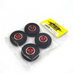 Aluminum CNC 5 Spoke Beadlock Wheel Set For Axial SCX24 Element Enduro24 Aluminum CNC 5 Spoke Beadlock Wheel Set For Axial SCX24 Element Enduro24