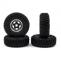 Aluminum CNC 5 Spoke w/ Graphite Beadlock Wheel Set For Axial SCX24 Element Enduro24 Aluminum CNC 5 Spoke w/ Graphite Beadlock Wheel Set For Axial SCX24 Element Enduro24