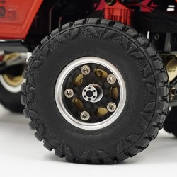 Aluminum CNC 5 Spoke w/ Graphite Beadlock Wheel Set For Axial SCX24 Element Enduro24 Aluminum CNC 5 Spoke w/ Graphite Beadlock Wheel Set For Axial SCX24 Element Enduro24