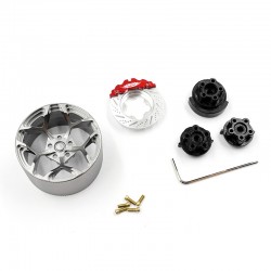 Aluminum Transmitter Steering Wheel Set fits Futaba KO Sanwa Flysky Traxxas