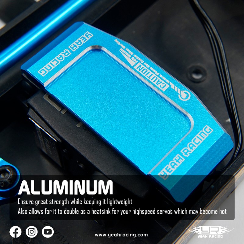 Aluminum Servo Mount For Tamiya TT01 TT01E TT01D Blue