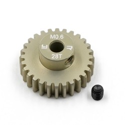 Aluminum 7075 Hard Coated Motor Gear/Pinions 0.6M 28 Teeth For Tamiya Car Kits