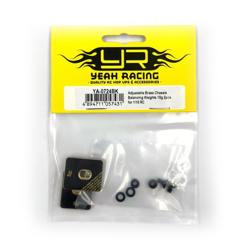 Adjustable Brass Chassis Balancing Weights 10g 2pcs for 1/10 RC