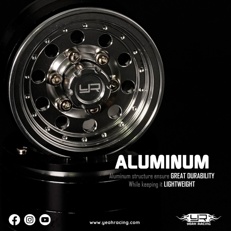 1.55 Aluminum CNC 9 Spoke Beadlock Wheel 2pcs