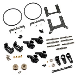 Aluminum & Carbon Essential Conversion Kit Black For Yokomo 870C Super Dog Fighter YZ10 2023