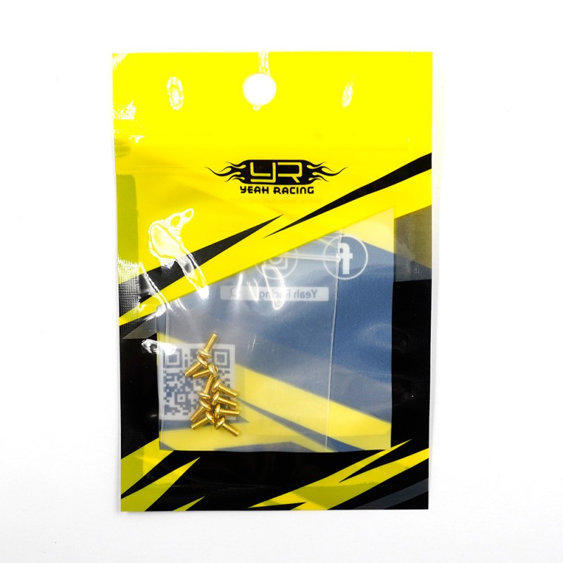 Stainless Steel Gold Coated Hex Socket Button Head Machine Screw (M2x5mm) 10pcs