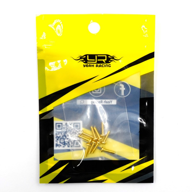 Stainless Steel Gold Coated Hex Socket Button Head Machine Screw (M2x8mm) 10pcs