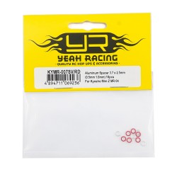 Aluminum Spacer 3.7 x 2.5mm (0.5mm 1.0mm) 10pcs For Kyosho Mini-Z MR-04