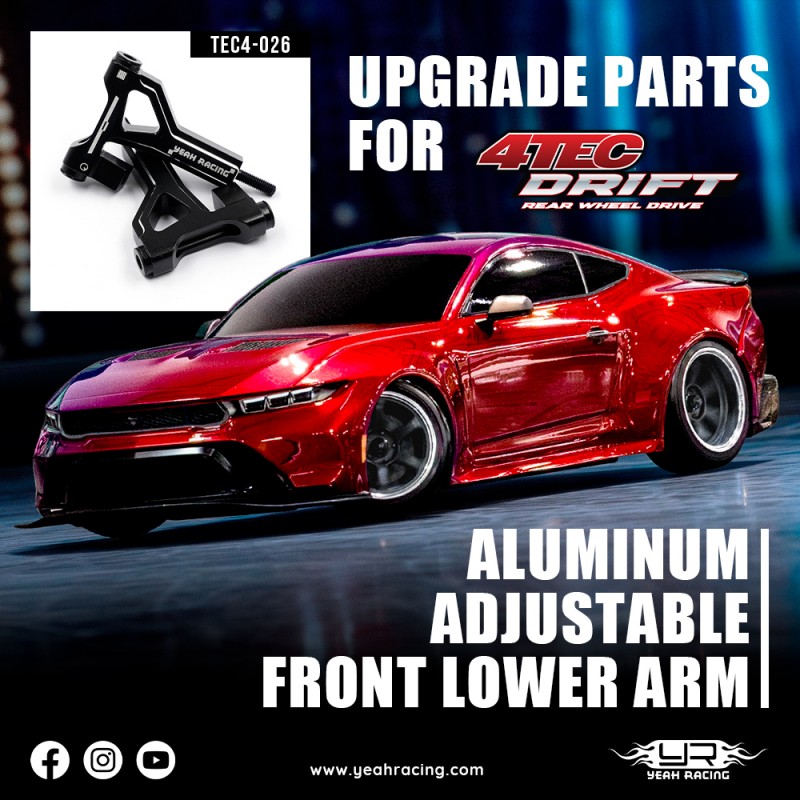 Aluminum Adjustable Front Lower Arm Set For 4-Tec RWD Drift
