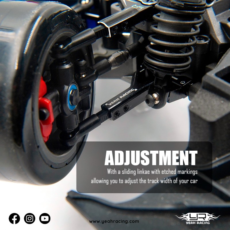 Aluminum Adjustable Front Lower Arm Set For 4-Tec RWD Drift
