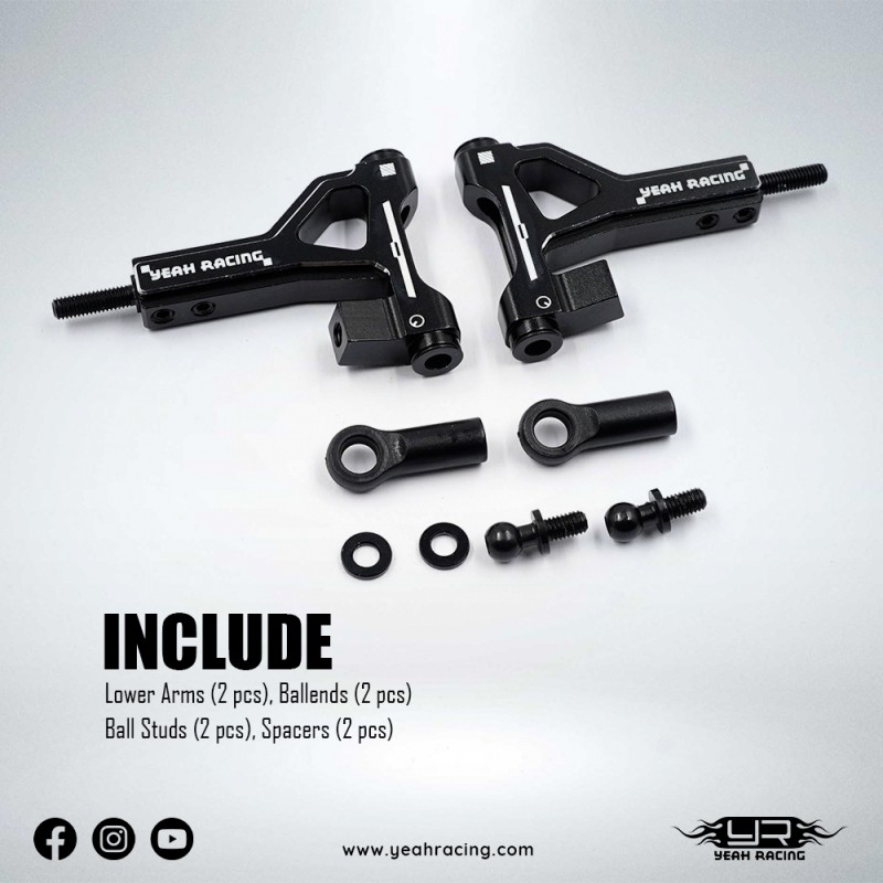 Aluminum Adjustable Front Lower Arm Set For 4-Tec RWD Drift