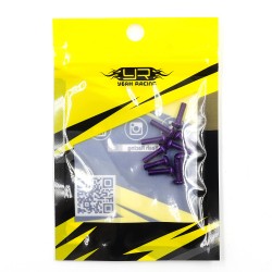 Aluminum 7075 3x10mm Hex Socket Button Head Screws 10pcs Purple