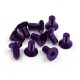 Aluminum 7075 3x6mm Hex Socket Flat Head Screws 10pcs Purple