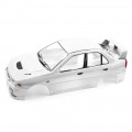 1/10 Mitsubishi Lancer EVO IV Sedan White Pre-Painted Pre-Cut Body w/ Rims Set