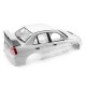1/10 Mitsubishi Lancer EVO IV Sedan White Pre-Painted Pre-Cut Body w/ Rims Set