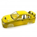1/10 Mitsubishi Lancer EVO IV Sedan Yellow Pre-Painted Pre-Cut Body w/ Rims Set