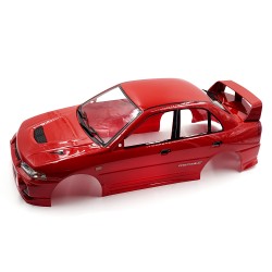1/10 Mitsubishi Lancer EVO IV Sedan Red Pre-Painted Pre-Cut Body w/ Rims Set