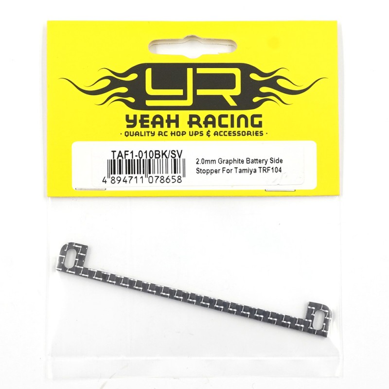 2.0mm Graphite Battery Side Stopper For Tamiya TRF104 2.0mm Graphite Battery Side Stopper For Tamiya TRF104