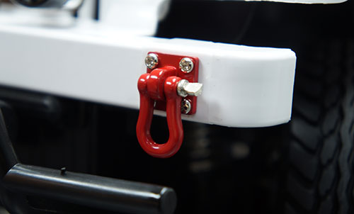Yeah Racing 1/10 RC Rock Crawler Accessories HD Tow Shackle with Mounting Bracket Red #YA-0378