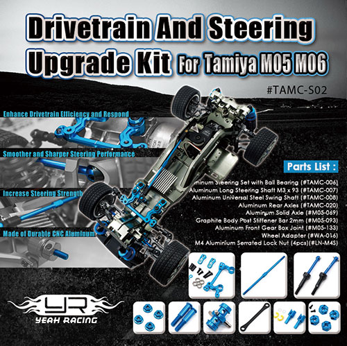 Yeah Racing Drivetrain And Steering Upgrade Kit For Tamiya M05 M06 #TAMC-S02