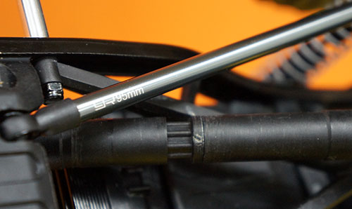 Yeah Racing Threaded Aluminum Link Pipe 6x45mm 2pcs GunMetal For 1/10 Crawler #YA-0424