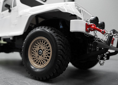 Yeah Racing 1/10 RC Rock Crawler Accessories Heavy Duty Four Bolt Lunette Ring Tow Hook Red