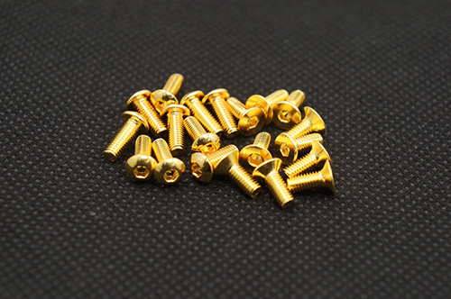 12.9 Grade Stainless Steel 24K Gold Coated Screw