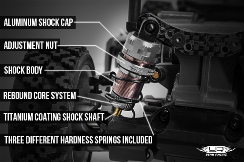 Yeah Racing Shock-Gear Damper Set for 1:10 RC Touring Car #DSG-0050