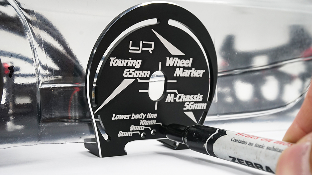 Yeah Racing Aluminum Wheel Well Marker For 1:10 Touring M-Chassis Black #YT-0203BK